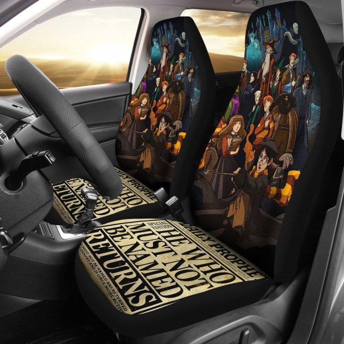 Harry Potter Car Seat Covers - Car Accessories - Harry Potter Characters Newspaper Harry Potter Car Seat Covers - Car Accessories