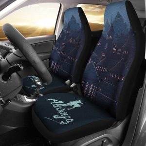 Harry Potter Car Seat Covers - Car Accessories - Hogwarts In Winter Shadow Car Seat Covers - Car Accessories