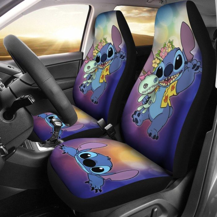 Hawaii Stitch Car Seat Covers - Car Accessories DN Cartoon Fan Gift