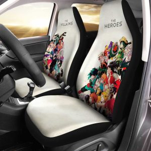 Heroes Vs Villains Car Seat Covers - Car Accessories Custom My Hero Academia Anime