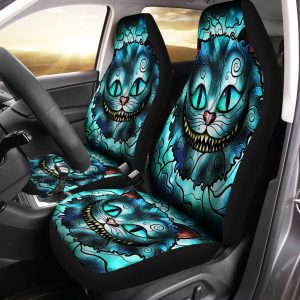 Horror Cheshire Cat Alice In Wonderland DN Cartoon Car Seat Covers - Car Accessories