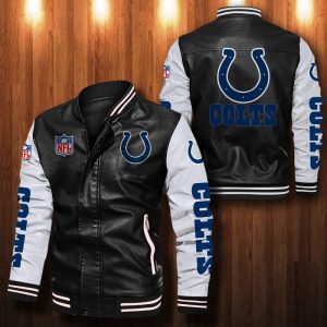 Indianapolis Colts Leather Bomber Jacket