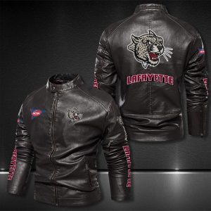 Lafayette Leopards Motor Collar Leather Jacket For Biker Racer