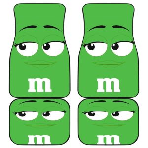 M&M Green Chocolate Car Floor Mats MMCFM03