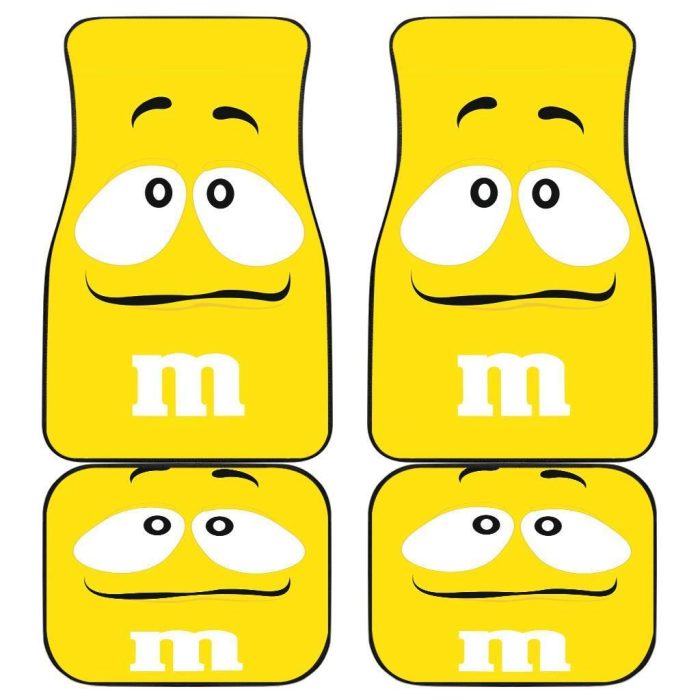 M&M Yellow Chocolate Car Floor Mats MMCFM04