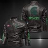 Michigan State Spartans Motor Collar Leather Jacket For Biker Racer
