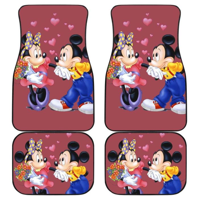 Mickey And Minnie Mouse Car Floor Mats Cartoon Fan Gift MKCFM15