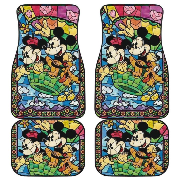 Mickey & Minnie Mosaic Art Car Floor Mats Cartoon MKCFM06
