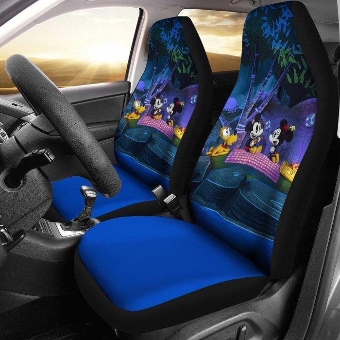 Mickey Minnie Pluto Picnic Car Seat Covers - Car Accessories