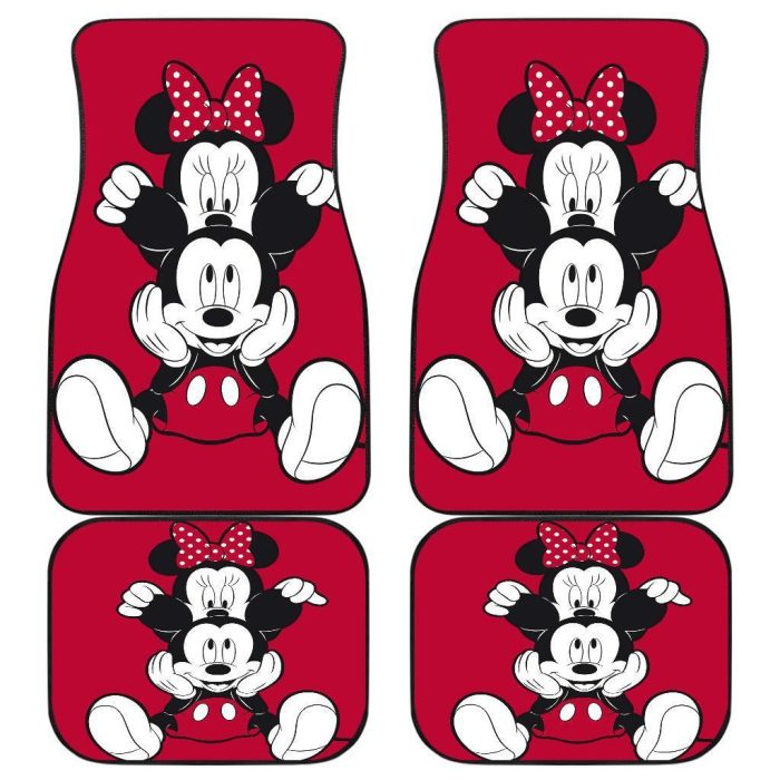 Mickey and Minnie Black Car Floor Mats Disney Cartoon MKCFM02