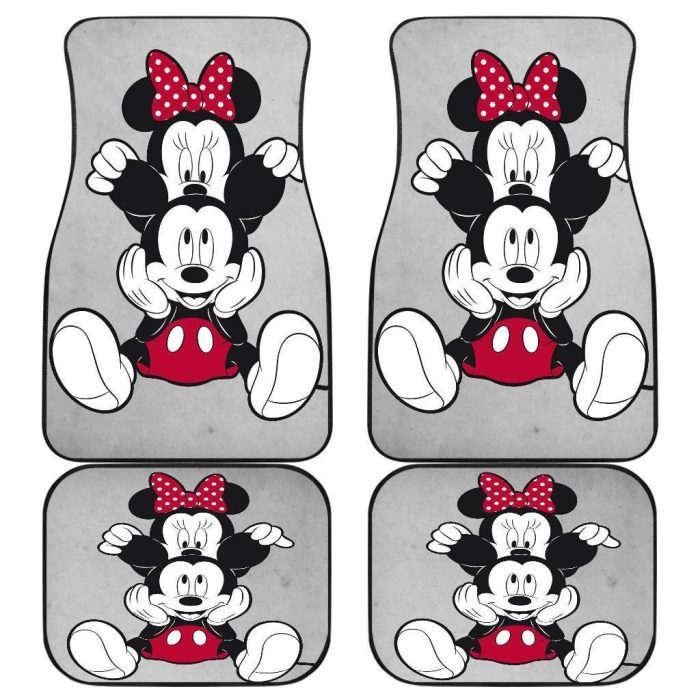 Mickey and Minnie Cute Vintage Car Floor Mats Cartoon MKCFM01