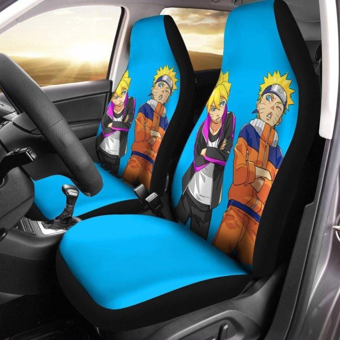 Naruto Car Seat Covers - Car Accessories - Boruto And Naruto Friends Blue Seat Covers