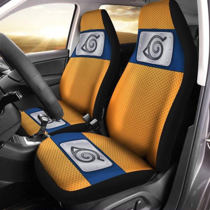 Naruto Car Seat Covers - Car Accessories - Naruto Headband Orange Seat Covers