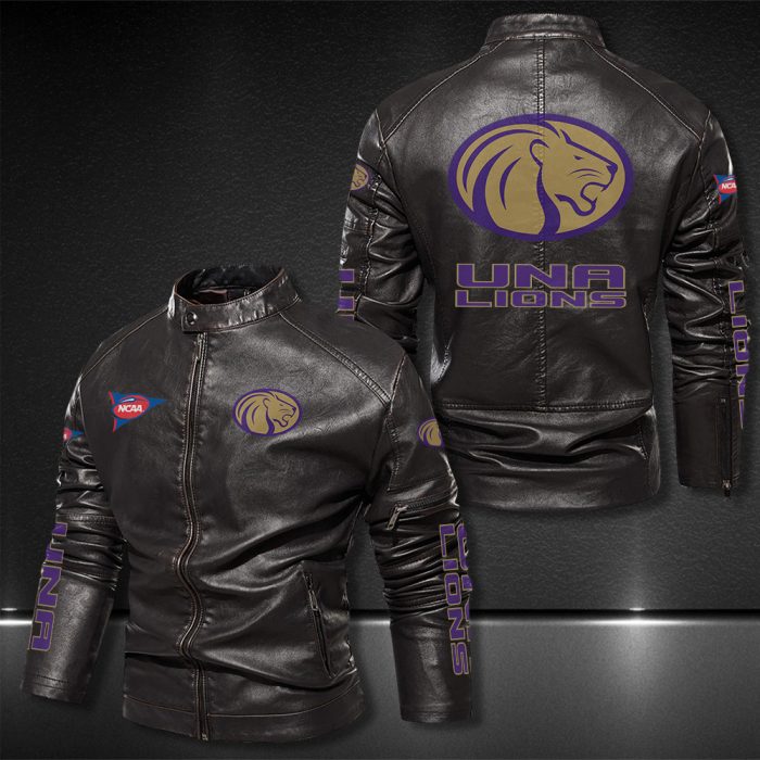 North Alabama Lions Motor Collar Leather Jacket For Biker Racer