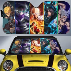 One Punch Man Car Sunshade Custom Anime Car Windshield Accessories