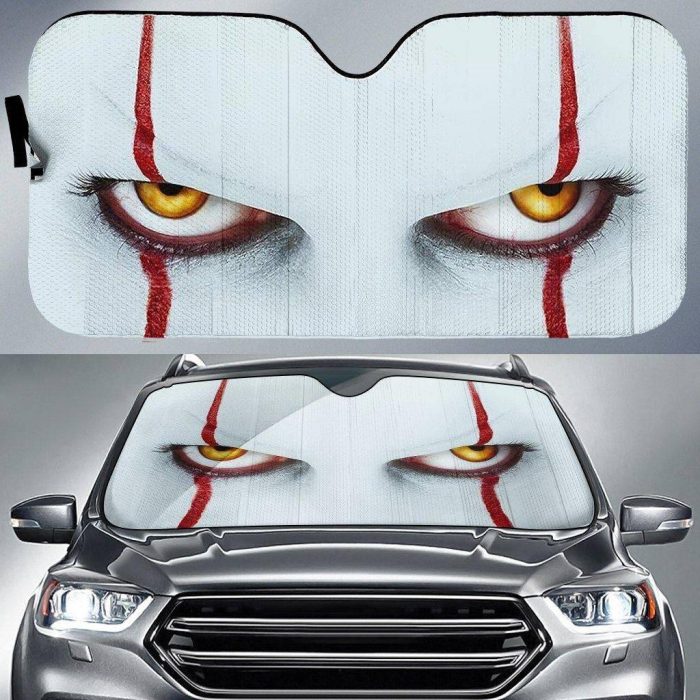 Pennywise It Car Sunshade Clown Face Car Decor Idea