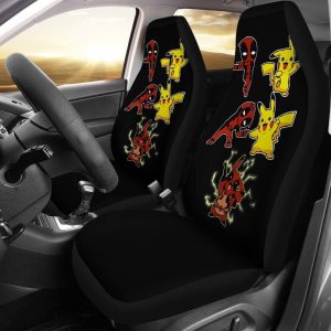 Pikachu X Deadpool Car Seat Covers - Car Accessories