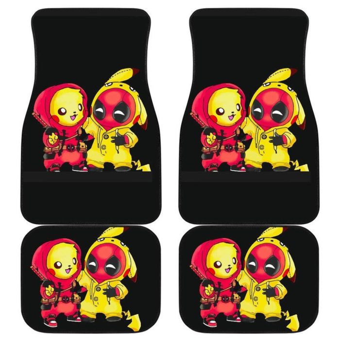 Pokemon Car Floor Mats - Pikachu Deadpool Car Floor Mats CFMPK02