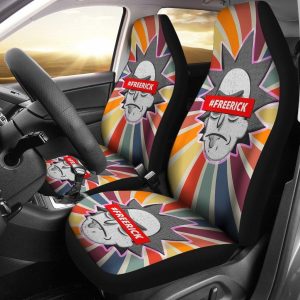 Rick And Morty Car Seat Covers - Car Accessories - #FreeRick Head Spiral Retro Rick And Morty Seat Cover