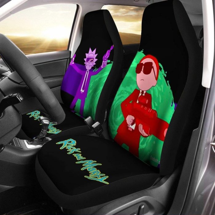 Rick And Morty Car Seat Covers - Car Accessories - Gangster Rick And Morty Seat Covers