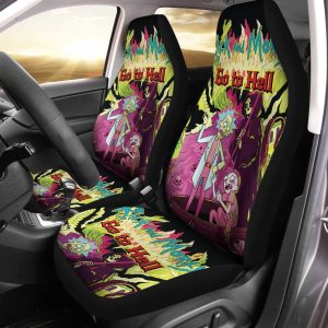 Rick And Morty Car Seat Covers - Car Accessories - Go To Hell Seat Covers