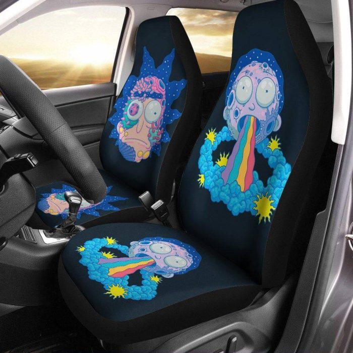 Rick And Morty Car Seat Covers - Car Accessories - Morty Rainbow Season 3 Seat Cover