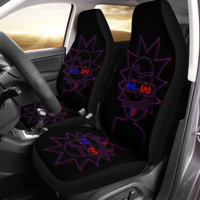 Rick And Morty Car Seat Covers - Car Accessories - Neon Rick Seat Covers