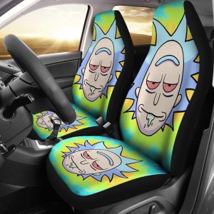 Rick And Morty Car Seat Covers - Car Accessories - Rick After Smoking Weed Seat Covers