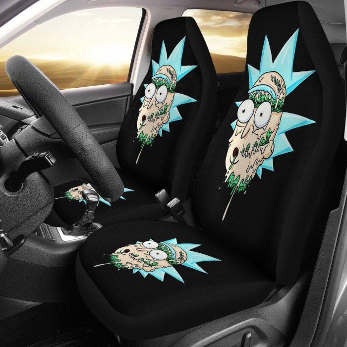 Rick And Morty Car Seat Covers - Car Accessories - Rick Plastic Melting Head Seat