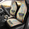 Rick And Morty Car Seat Covers - Car Accessories - Tiny Rick Flowers Retro Seat Covers