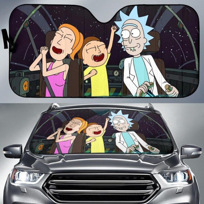 Rick And Morty Happy Car Sun Shade CSSRM008