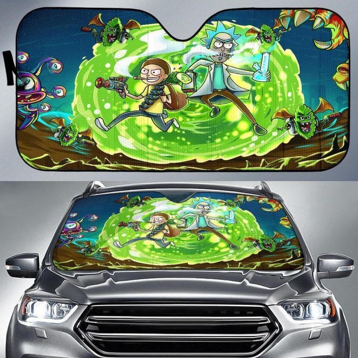 Rick And Morty In Another Dimension Car Sun Shade CSSRM010