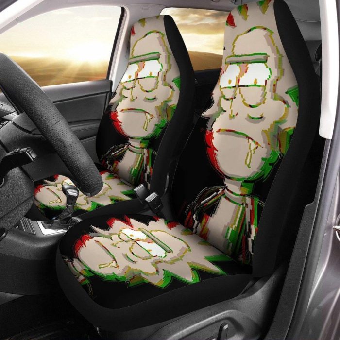 Rick & Morty Car Seat Covers - Car Accessories - Rick Abstract Colors Rick And Morty Seat Covers