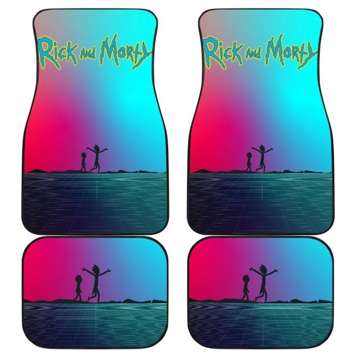 Rick and Morty New Plans Synthwave Car Floor Mats CFMRM035