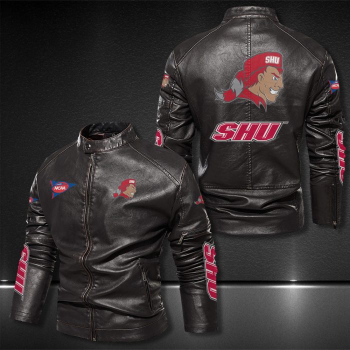 Sacred Heart Pioneers Motor Collar Leather Jacket For Biker Racer