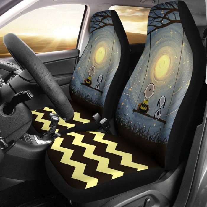 Snoopy Car Seat Covers - Car Accessories - Charlie & Snoopy Cartoon Seat Covers