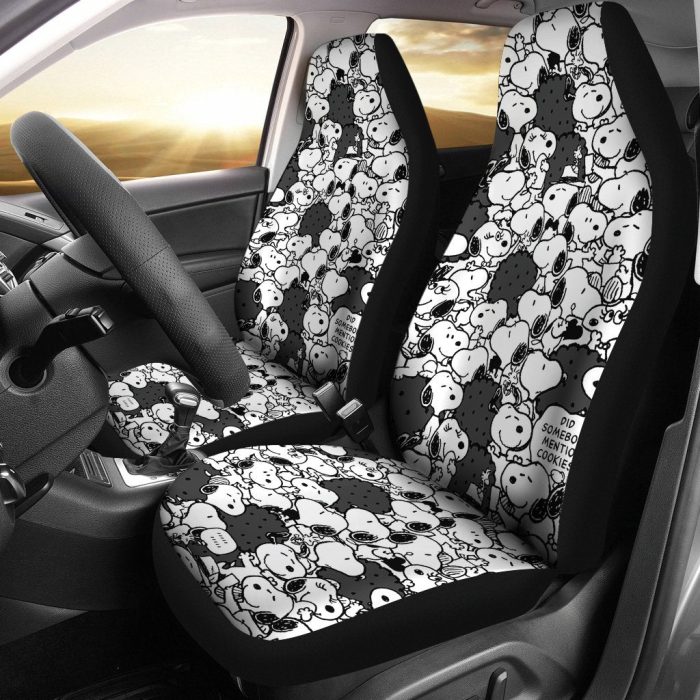 Snoopy Car Seat Covers - Car Accessories - Snoopy Dog Animal Cartoon Car Seat Covers - Car Accessories
