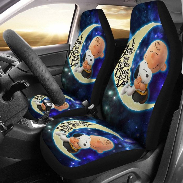 Snoopy Car Seat Covers - Car Accessories - Snoopy and Charley Car Seat Covers - Car Accessories Cartoon Fan Gift