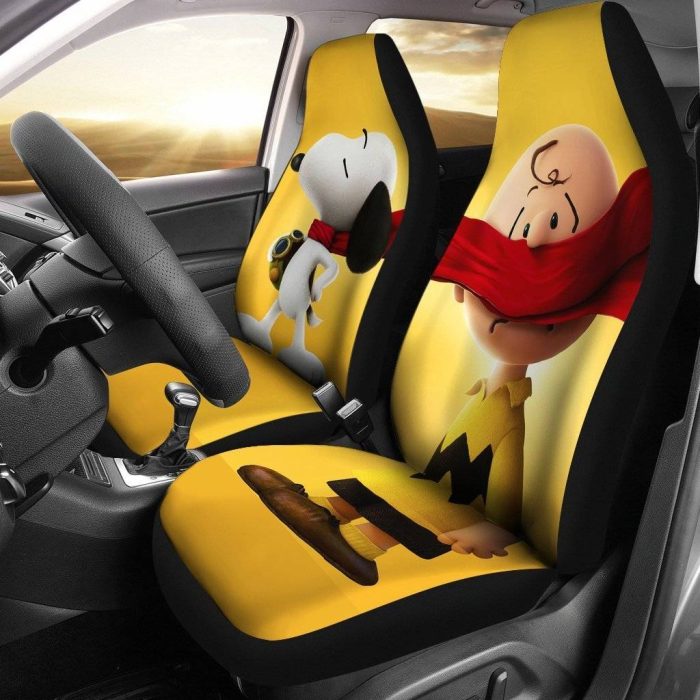 Snoopy Car Seat Covers - Car Accessories - The Peanuts Cartoon Car Seat Covers - Car Accessories Fan Gift