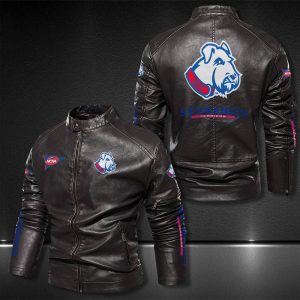 St Francis Bkn Terriers Motor Collar Leather Jacket For Biker Racer