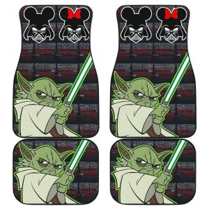 Star Wars Car Floor Mats - Baby Yoda Lightsaber Car Mats SWCFM26