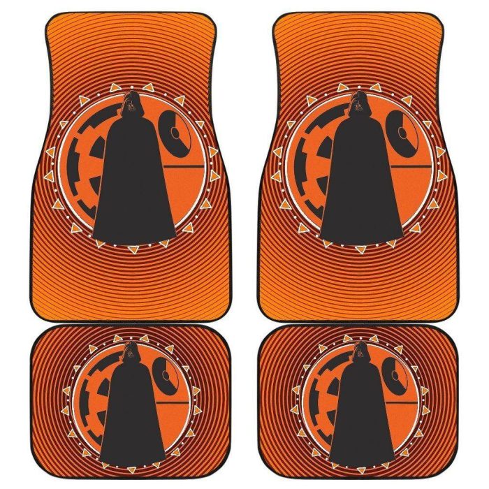 Star Wars Car Floor Mats - Darth Vader Orange Spiral Car Mats SWCFM21