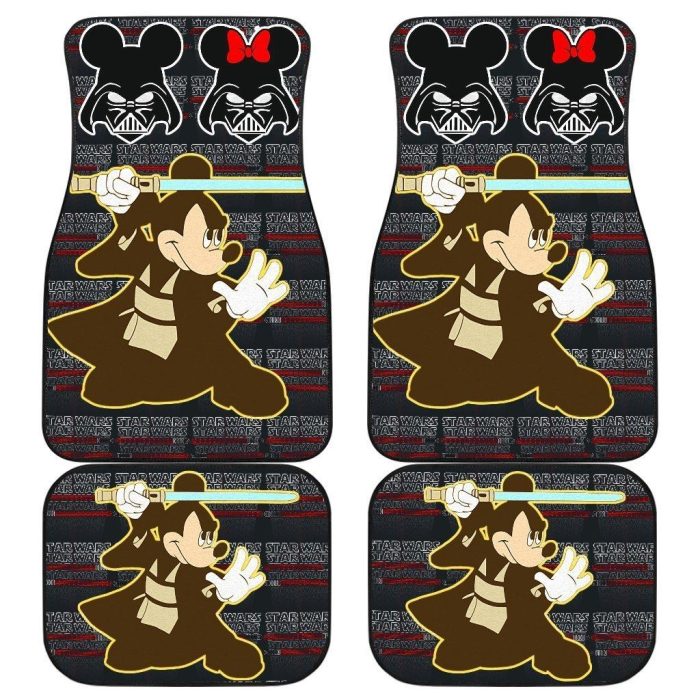 Star Wars Car Floor Mats - Jedi Mickey Lightsaber Car Mats SWCFM24