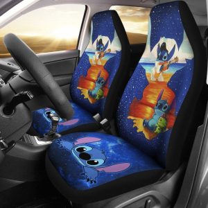 Stitch Beach Car Seat Covers - Car Accessories DN Cartoon Fan Gift
