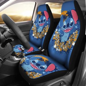 Stitch Cute Car Seat Covers - Car Accessories DN Cartoon Fan Gift