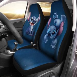 Stitch Funny DN Car Seat Covers - Car Accessories Cartoon Fan Gift
