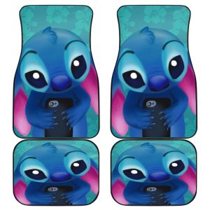 Stitch Sad Face Cartoon Car Floor Mats