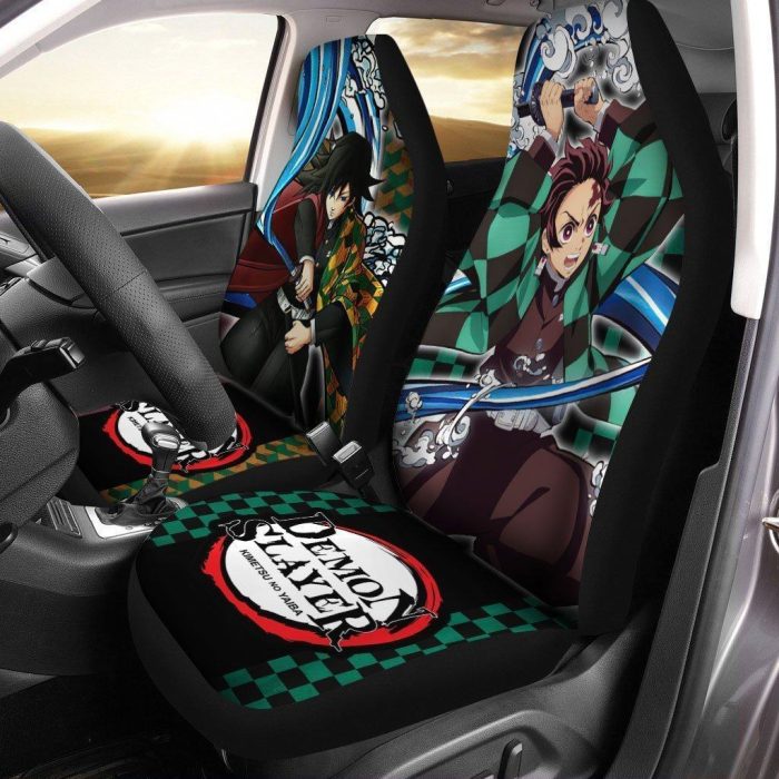 Tanjiro And Giyuu Car Seat Covers Custom Car Accessories Demon Slayer Anime