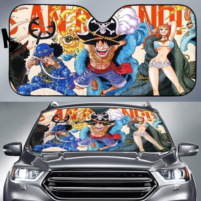 Team One Piece Car Sun Shades Anime Fan Gift