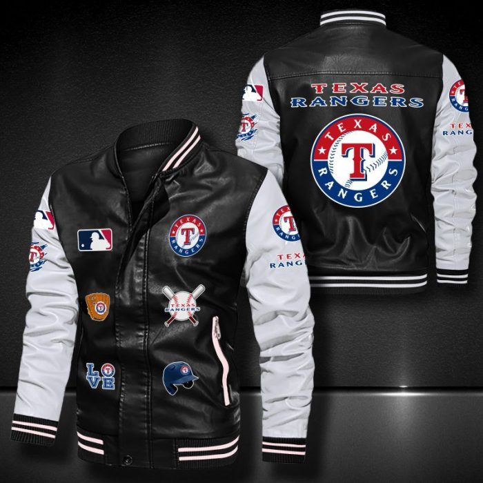 Texas Rangers Leather Bomber Jacket